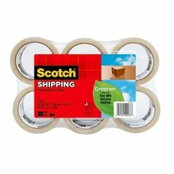 Top 10 🎁 Hot Melt Tapes Scotch® Greener™ Commercial Grade Shipping Packing Tape, 1.88" X 49.2 Yds., Clear, 6 Rolls (3750G-6) ✔️