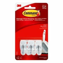 Flash Sale ❤️ Command™ Adhesive Hooks Command™ Small Wire Hooks, White, 3 Hooks (17067ES) 👍