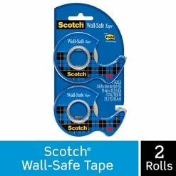 Best Sale 🔔 Clear Tape Scotch® Wall-Safe Tape W/Dispenser, 3/4" X 16.67 Yds., 2 Rolls (183-DM2) 👍 -Tape Fasteners & Adhesives Sales unnamed file 2229