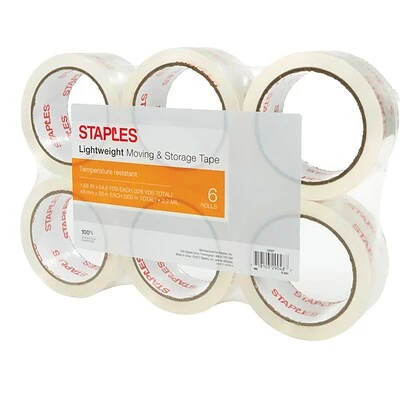 Best Pirce ⭐ Staples Acrylic Tape Lightweight Moving And Storage Packing Tape, 1.88" X 54.6 Yds, Clear, 6/Pack (ST-A22-6) 🧨 2 Best Pirce ⭐ Staples Acrylic Tape Lightweight Moving And Storage Packing Tape, 1.88" X 54.6 Yds, Clear, 6/Pack (ST-A22-6) 🧨 - Image 2
