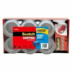 Best Sale 💯 Hot Melt Tapes Scotch® Heavy Duty Shipping Packing Tape, 1.88" X 54.6 Yds., Clear (3850-12-DP3) 🔔