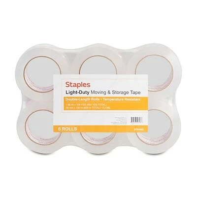 Cheap 🔔 Acrylic Tape Staples Lightweight Moving And Storage Packing Tape, 1.88"W X 109 Yds., Clear, 6 Rolls Pack (ST-A22L-6LW) ⌛ 1 Cheap 🔔 Acrylic Tape Staples Lightweight Moving And Storage Packing Tape, 1.88"W X 109 Yds., Clear, 6 Rolls Pack (ST-A22L-6LW) ⌛