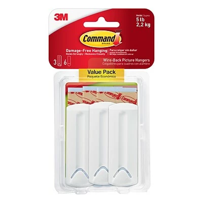 Hot Sale 𼰠Command⢠Picture Hanging And Poster Strips Command⢠Wire-Backed Picture Hanging Hooks, White, 3 Hangers (17043-ES) đ 1 Hot Sale 𼰠Command⢠Picture Hanging And Poster Strips Command⢠Wire-Backed Picture Hanging Hooks, White, 3 Hangers (17043-ES) đ
