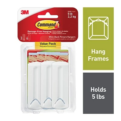 Hot Sale 𼰠Command⢠Picture Hanging And Poster Strips Command⢠Wire-Backed Picture Hanging Hooks, White, 3 Hangers (17043-ES) đ 2 Hot Sale 𼰠Command⢠Picture Hanging And Poster Strips Command⢠Wire-Backed Picture Hanging Hooks, White, 3 Hangers (17043-ES) đ - Image 2