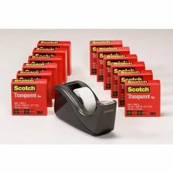 Budget 👍 Clear Tape Scotch® Transparent Tape, 3/4" X 27.77 Yds., 12 Rolls (600KC60) ⌛ -Tape Fasteners & Adhesives Sales unnamed file 2343