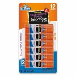 Outlet 💯 Glue & Glue Sticks Elmer's Disappearing Washable Glue Sticks, .21 Oz., 12/Pack (E1559) 🎁