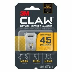 Cheapest 🥰 Command Hooks & Hanging Strips 3M CLAW™ Drywall Picture Hanger With Temporary Spot Marker, Holds 45 Lb, 3 Hangers 3 Markers/Pack 😉