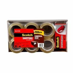 New ⌛ Scotch® Commercial Grade Shipping Packing Tape, 1.88" X 54.6 Yds., Clear, 12 Rolls (3750-12-DP3) 💯