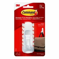 Buy 🎁 Command™ Adhesive Hooks Command™ Large Utility Hook, White (17003-ES) ⌛