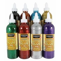 Promo 👏 Glue Sticks Sargent Art Washable Glitter Glue, Assorted Colors, 8 Oz., Pack Of 8 (SAR221908) 🤩