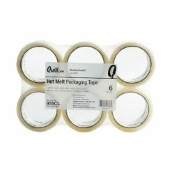 Hot Sale 👍 Quill Brand® Hot Melt Shipping Packaging Tape, 1.9 Mil, 2" X 55 Yds., Clear, 6/Pack (F217) 🔥