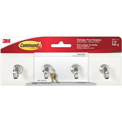 Flash Sale đ Command⢠Decorative Hooks Command⢠Small Key Rail, White, Each (HOM-18Q-ES) đ 1 Flash Sale đ Command⢠Decorative Hooks Command⢠Small Key Rail, White, Each (HOM-18Q-ES) đ