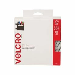 Hot Sale 🎁 Hook And Loop Fastener Dots Velcro® Brand 3/4" Sticky Back Hook & Loop Fastener Dots, White, 200/Pack (91824) 😍