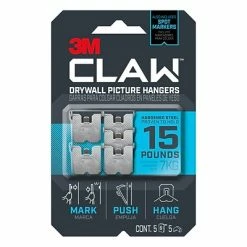 Best deal 🔥 Command Hooks & Hanging Strips 3M CLAW™ Drywall Picture Hanger With Temporary Spot Marker, Holds 15 Lbs, 5 Hangers 5 Markers/Pack 🎉