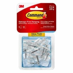Best deal 👏 Command™ Wire Hooks With Clear Adhesive Command™ Small Wire Hooks, Clear, 9 Hooks (17067CLR-9ES) 🥰