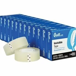 Budget 💯 Quill Brand® Invisible Tape, Matte Finish, 3/4" X 36 Yds., 12 /Pack (765002PK) ❤️