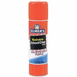 Outlet ❤️ Elmer's Disappearing Purple WashableRemovable Glue Sticks, 0.77 Oz., Purple (E524) ✔️