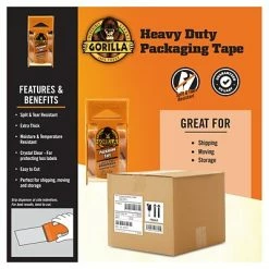 Hot Sale 💯 Packing Tape Gorilla Heavy Duty Packaging Tape With Dispenser, 1.88" X 25 Yds., Clear, 4 Rolls/Pack (102680) 🛒 14 Hot Sale 💯 Packing Tape Gorilla Heavy Duty Packaging Tape With Dispenser, 1.88" X 25 Yds., Clear, 4 Rolls/Pack (102680) 🛒 -Tape Fasteners & Adhesives Sales unnamed file 2591