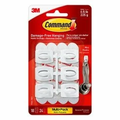 Deals đ Command⢠Adhesive Hooks Command⢠Mini Hooks Value Pack, White, 18 Hooks (17006-18ES) đĽ