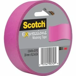 Deals ⭐ Scotch® Expressions Masking Tape, .94" X 20 Yds., Fuchsia (3437-PNK) ✨