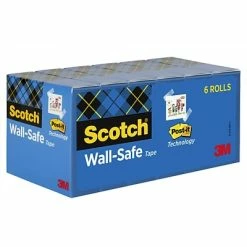 Cheapest 🔔 Clear Tape Scotch® Wall-Safe Tape, 3/4" X 22.22 Yds., 6 Rolls/Pack (813S6) 🎉 -Tape Fasteners & Adhesives Sales unnamed file 2697