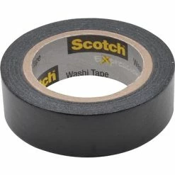 Coupon 🎉 Decorative Fashion Tape Scotch® Expressions Washi Tape, 0.59" X 10.91 Yds., Black (C314-BLK) 😀