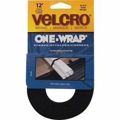 Promo 🔔 Velcro One Wrap 0.75 X 144" Hook And Loop Fastener Straps, Black (VEK90340) 🌟