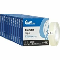 Hot Sale ✔️ Quill Brand® Invisible Tape, 1/2" X 36 Yds., 12 Rolls (CD7650012PK) 🎉