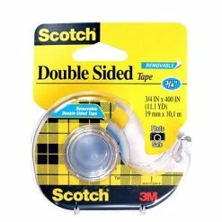 Hot Sale 🔔 Double Sided Clear Tape Scotch Removable Double-Sided Tape W/Refillable Dispenser, 3/4"  X 11.11 Yds.,  4 Roll (4PK-667) 😀