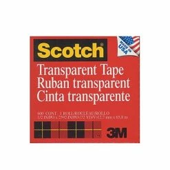 Discount 🛒 Clear Tape Scotch 600 Refill Transparent Tape 1/2" X 72 Yds., 6/Pack (6PK-6001236) 🌟