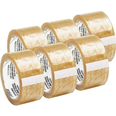 New 👍 Packaging Tape Quill Brand® Medium-Duty Natural Rubber Packing Tape; 2.3 Mil, 2" X 110 Yds., Clear, 6/Pack, (C600) ❤️ 1 New 👍 Packaging Tape Quill Brand® Medium-Duty Natural Rubber Packing Tape; 2.3 Mil, 2" X 110 Yds., Clear, 6/Pack, (C600) ❤️