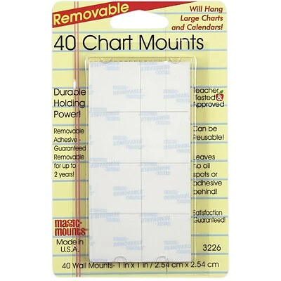Hot Sale ✨ Mounting Tabs Miller Studio® 1" X 1" Magic Mounts Chart Mounts, 40/Pack ⌛ 1 Hot Sale ✨ Mounting Tabs Miller Studio® 1" X 1" Magic Mounts Chart Mounts, 40/Pack ⌛