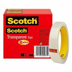 Cheapest 🛒 Clear Tape Scotch® Transparent Tape Refill, 3/4" X 72 Yds., 2 Rolls (600-2P34-72) 👏