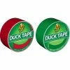 Coupon ✔️ Duck Heavy Duty Duct Tapes, 1.88" X 20 Yds., Red/Green, 2 Rolls/Pack (DUCKRG-STP) 🎉