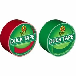 Coupon ✔️ Duck Heavy Duty Duct Tapes, 1.88" X 20 Yds., Red/Green, 2 Rolls/Pack (DUCKRG-STP) 🎉