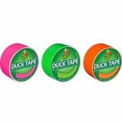 Flash Sale 🔔 Duck Heavy Duty Duct Tapes, 1.88" X 15 Yds., Neon Pink/Green/Orange, 3 Rolls/Pack (DUCKNEON3PK-STP) ⭐