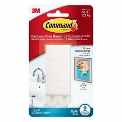 Coupon 💯 Command™ Picture Hanging And Poster Strips Command™ Large Bath Picture Hanging Strips, White, 4 Strips/Pack (17206B-ES) 💯