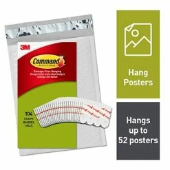 Flash Sale đ Hooks & Hanging Strips Command⢠Small Poster Strips, 104 Strips/Pack (17024-104NA) â¨