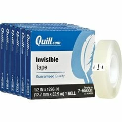 Buy ❤️ Quill Brand® Invisible Tape, 1/2" X 36 Yds., 6 Rolls (CD7650016PK) ✨
