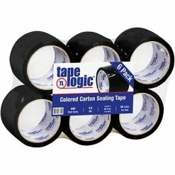 Outlet 😀 Packing Tape Tape Logic™ 3"W X 55 Yards Black Carton Sealing Tape, Pack Of 6 (T90522BK6PK) ✔️