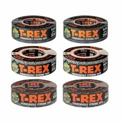 Wholesale ✨ T-REX Heavy Duty Duct Tapes, 1.88" X 35 Yds./1.88" X 30 Yds., Black/White/Gray, 6 Rolls/Pack (TRB2W2G2-STP) 🥰