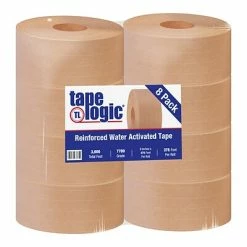 Cheap 🔥 Paper Tape Tape Logic® #7700 Reinforced Water Activated Tape, 3" X 375', Kraft, 8/Case ⌛