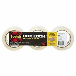 Cheap 🛒 Hot Melt Tapes Scotch® Box Lock™ Shipping Packing Tape, Clear, 1.88 In X 54.6 Yd, 3 Rolls/Pack (3950-3) 😍