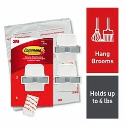 New 🛒 Command™ Adhesive Hooks Command™ Broom Gripper, White, 3 Grippers (17007-3NA) ✔️