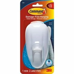 Discount ✔️ Command™ Adhesive Hooks Command™ Bathroom Hook, White, 1/Pack ⭐