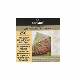 Hot Sale 🎉 Assorted Glue And Adhesives Canson Self-Adhesive Acid-Free Photo Corners Clear [Pack Of 4] (4PK-100510368) 👍