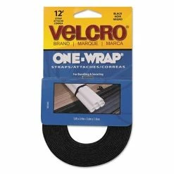 Discount 🎉 Hook And Loop Fastener Straps Velcro® Brand ONE-WRAP® Strap 3/4" X 12' Reusable Hook & Loop Fastener, Black (90340) 🤩