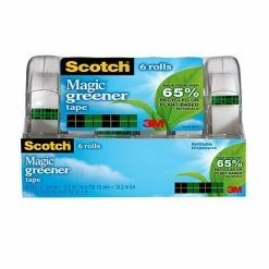 Hot Sale ✔️ Scotch® Magic™ Greener Invisible Tape With Dispenser, 3/4" X 16.67 Yds., 6 Rolls (6123) 👍