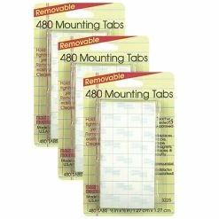 Cheap 🌟 Miller Studio Mounting Tabs Magic Mounts® Removable Tabs, 0.5" X 0.5", 480 Per Pack, 3 Packs (MIL3225-3) 🌟