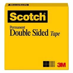 Brand new 🧨 Double Sided Clear Tape Scotch® Permanent Double Sided Tape Refill, 1/2" X 36 Yds., 3" Core, 12 Rolls (665-12PK) ❤️